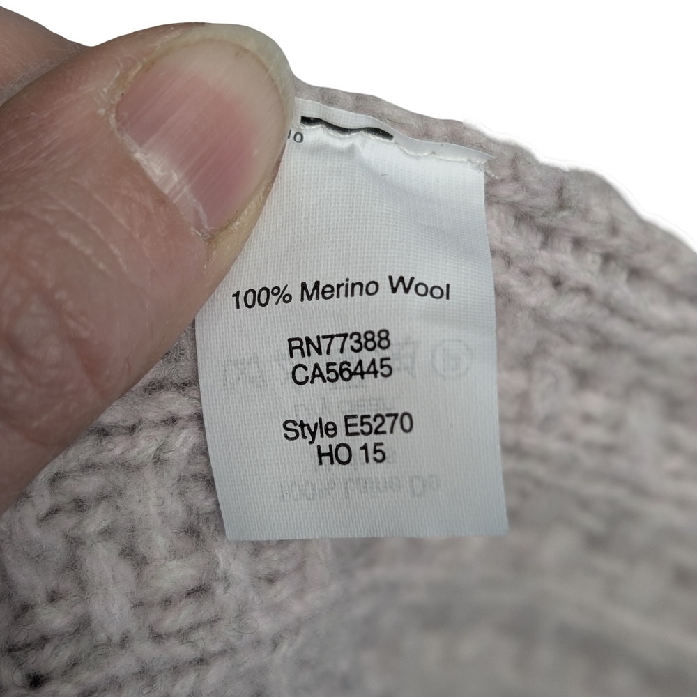 Madewell Merino Wool Cable Knit Sweater Back Zip Palisade Medium - Picture 9 of 9